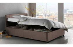 Hygena Attenborough Kingsize Ottoman Bed Frame - Latte